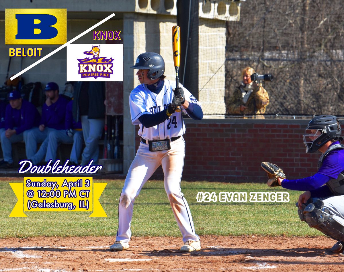 beloit_baseball's tweet photo. Doubleheader today in Galesburg, IL!
-featuring Evan Zenger
We are Beloit!
#D3Baseball #BeloitCollege #BeloitBaseball https://t.co/6DCMEmr5NE