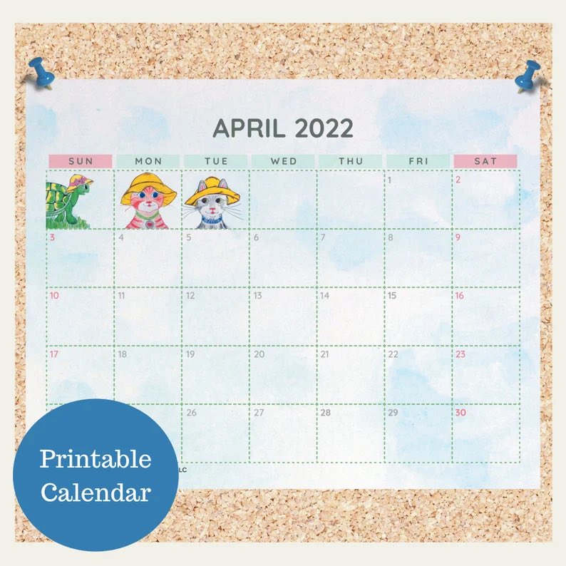 Happy April! Our April 2022 printable calendar is available for free download in our Fun &amp; Learning section. Upgrade to our premium version for even more designs, all at OliKidsCo.com 💛

olikidsco.com/printable-acti…