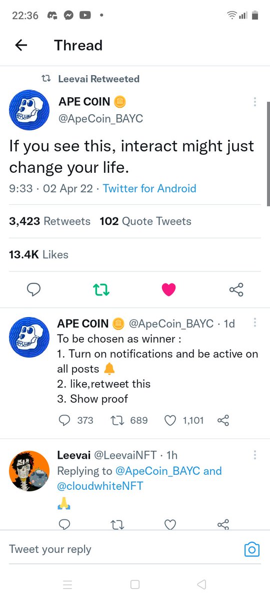 IamVinceNabus's tweet photo. @ApeCoin_BAYC This is it. 🙏 https://t.co/sYRBH8yOaW