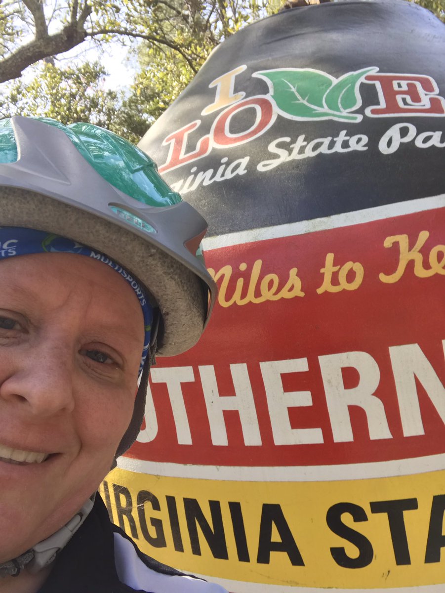 Pedotd's tweet photo. I biked to southern most point in Virginia!  #SpringBreak #occupationaltherapy #selfcare https://t.co/xkqHyHUHfq