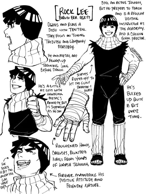 Rock Lee character notes! 