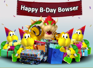 DailyMarioArt's tweet photo. Artwork from The Play Nintendo Show featuring Koopa Troopas celebrating Bowser's birthday! 

Today is also my birthday! https://t.co/n2INfr9Oyv