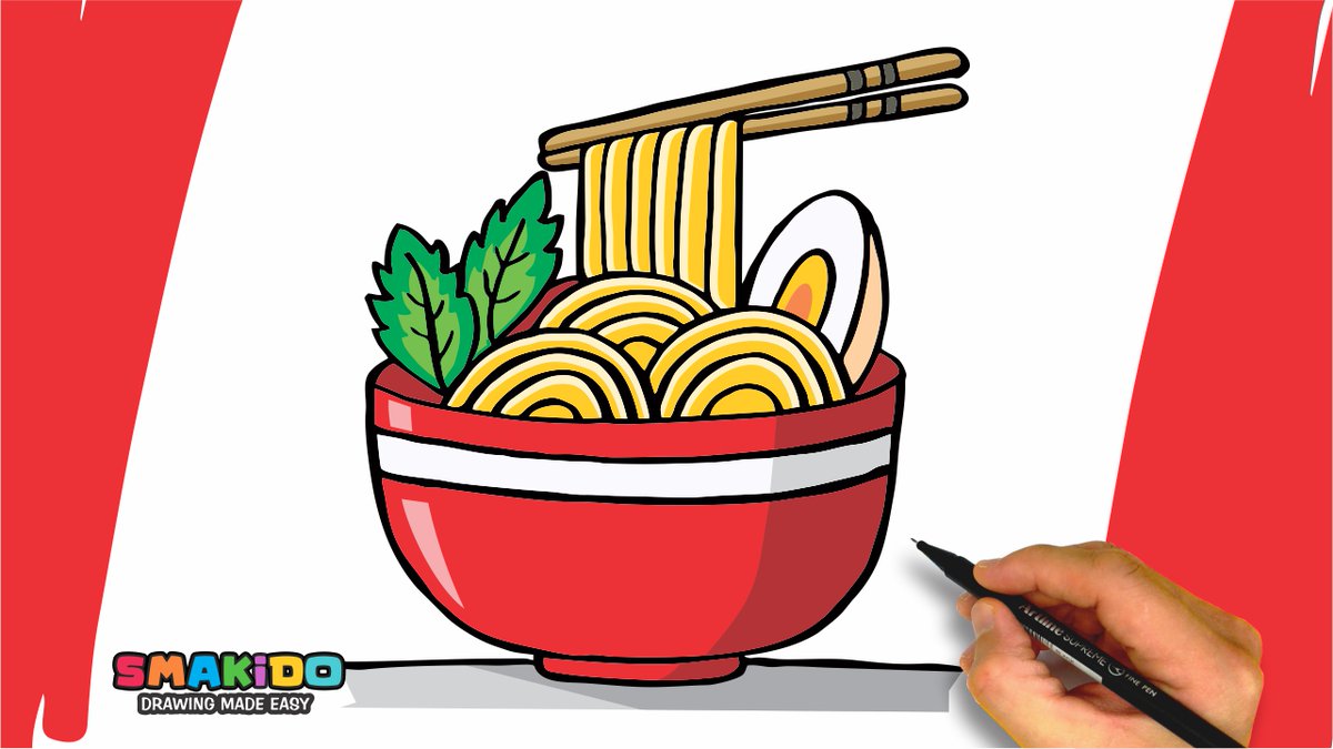 How To Draw a Bowl of Noodle | Easy Noodle Drawing For Kids Step by Step... youtu.be/og72om1yOGA via <a href="/YouTube/">YouTube</a>
