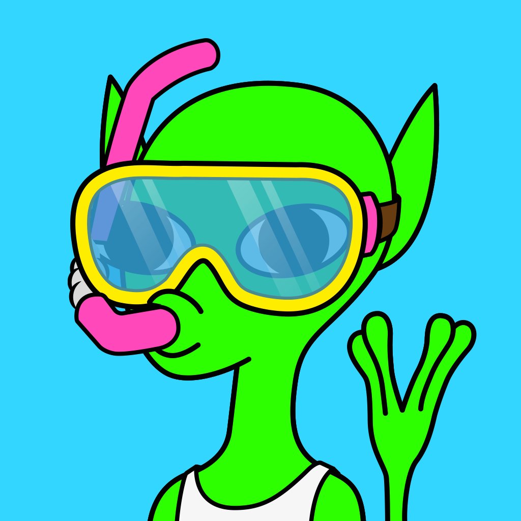 AlienTheBaddy's tweet photo. Long time, no sea. I'm in love with snorkelling! 🏖️

#AlienTheBaddy #Baddy #Alien #NFT https://t.co/HXXOArOakV