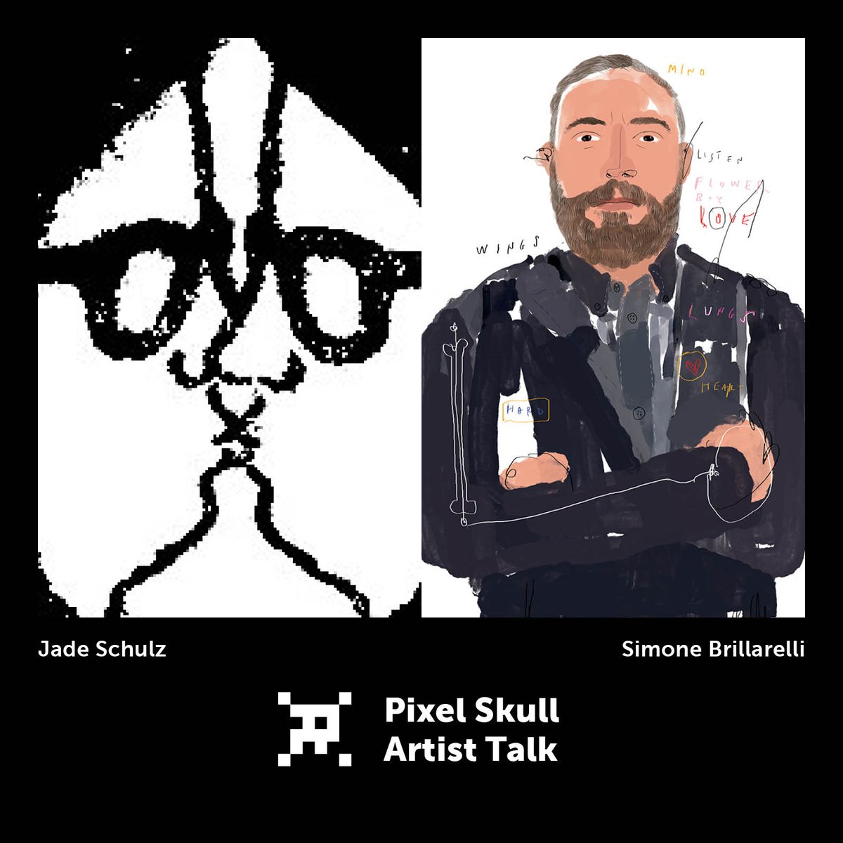 Pixel_Skull_'s tweet photo. Have you heard ‘Pixel Skull Artist Talk # 4’ by @pixel_skull_ on #SoundCloud? #np https://t.co/ZdNUhQrkPv @jade_schulz #nftpodcast #soundcloudpodcast #pixelskullartcollective #creativity #nftgroupshow #nftexhibition #nftcollector #nfts #artpodcast https://t.co/af34Ph7YeT