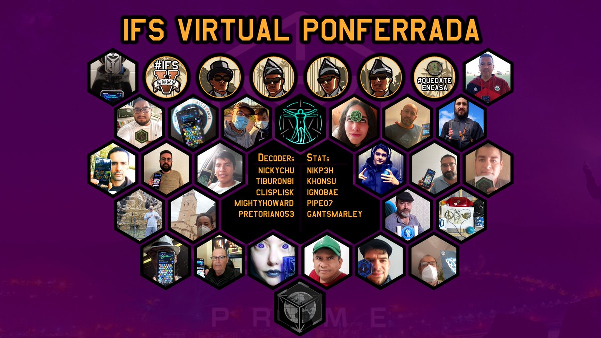 ClisPlisK's tweet photo. Foto grupal del IFS Virtual de Ponferrada del mes de Abril. #IngressFS #Ingress #IngressFirstSaturday #IngressFSatHome https://t.co/ZFsMoi1vUd