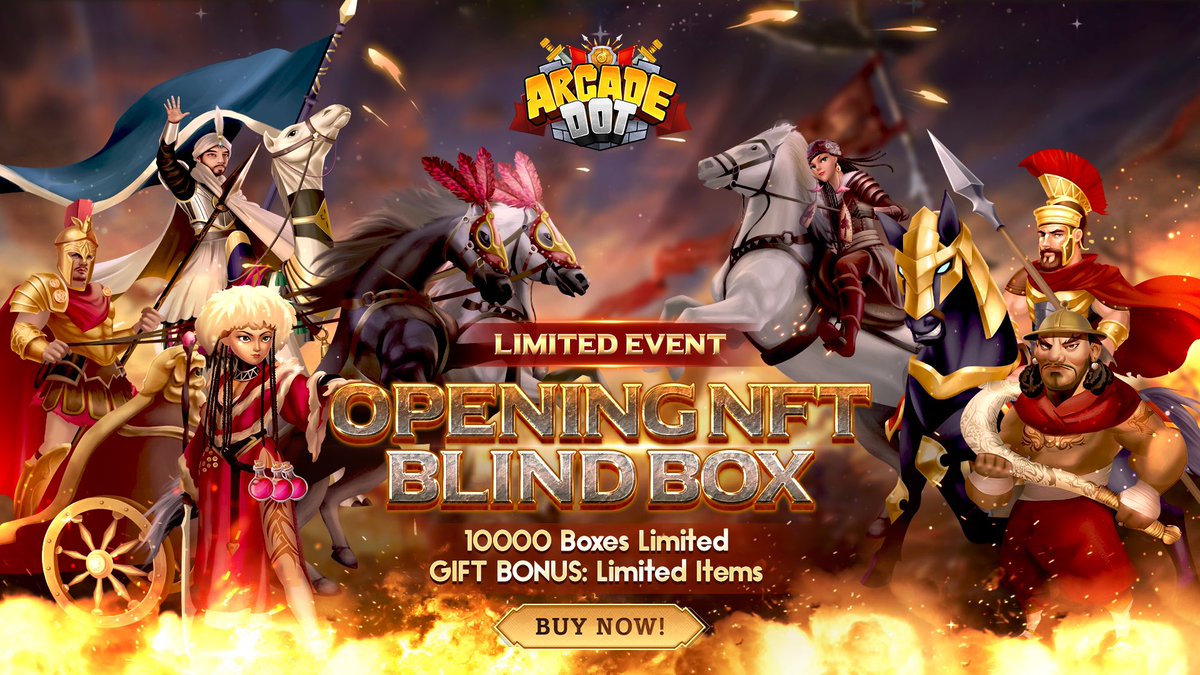 dotarcadegame's tweet photo. ❤️‍🔥LIMITED PRESENT: OPENING NFT BLIND BOX

💥Dot Arcade would like to give all of you A HUGE GIFT: Give away INGAME ITEMS to the first 10,000 people to own HERO BOX

💥Buy at link: https://t.co/gJeam8zF9y

💥Join at link: https://t.co/H22Ur2YiuO https://t.co/BNWF0QRCNV