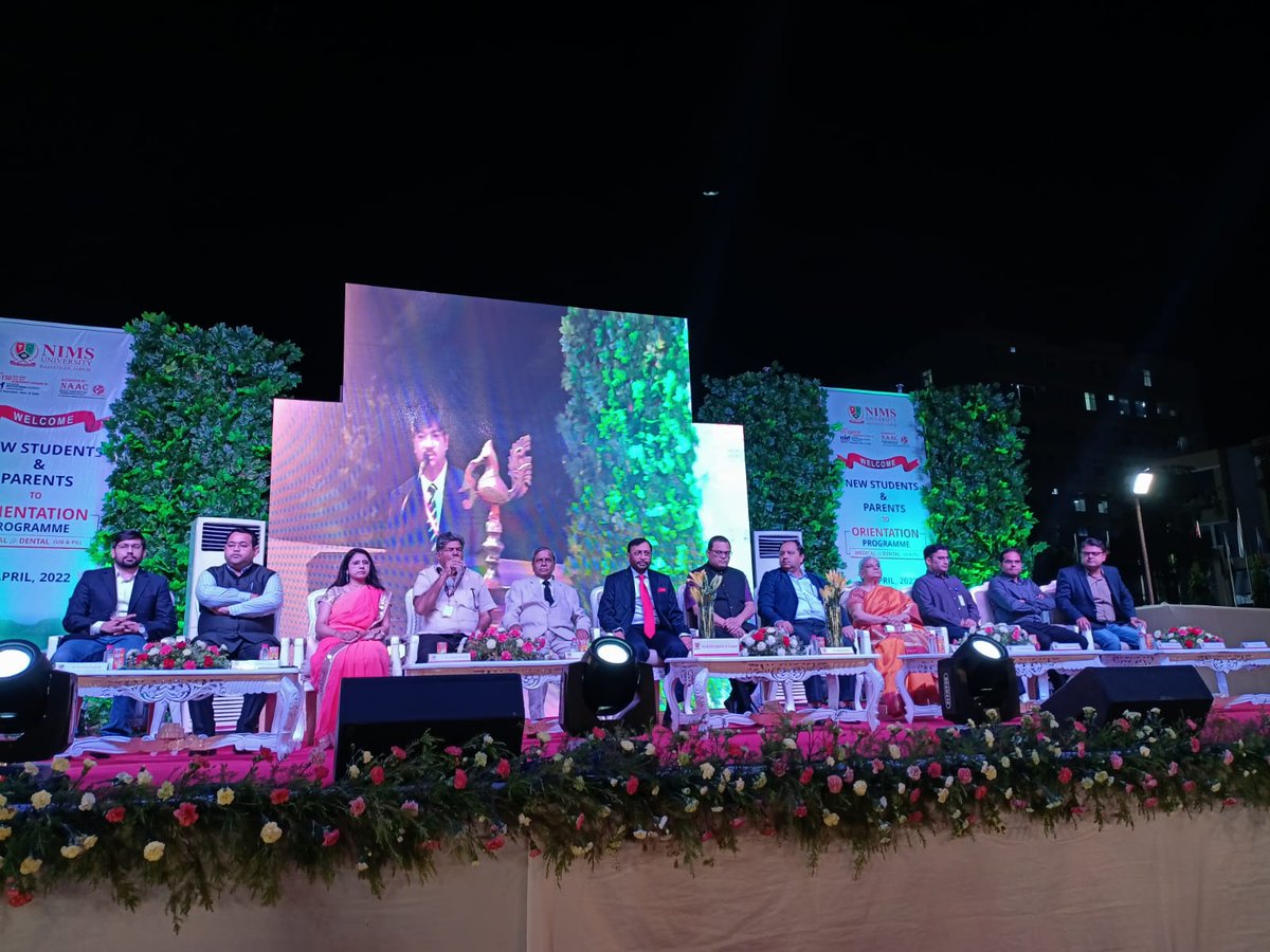 nimschairman_'s tweet photo. The #orientation_program of #MBBS and #BDS for UG & PG students was started with the lighting lamp and I joined this moment with Dr. Sundeep Mishra, the vice-chancellor, and other dignitaries.
#BDS #mbbs #mbbsstudent #NIMSChairman #NIMS #ChairmanNIMS #NIMSHospital https://t.co/qpJC384naj