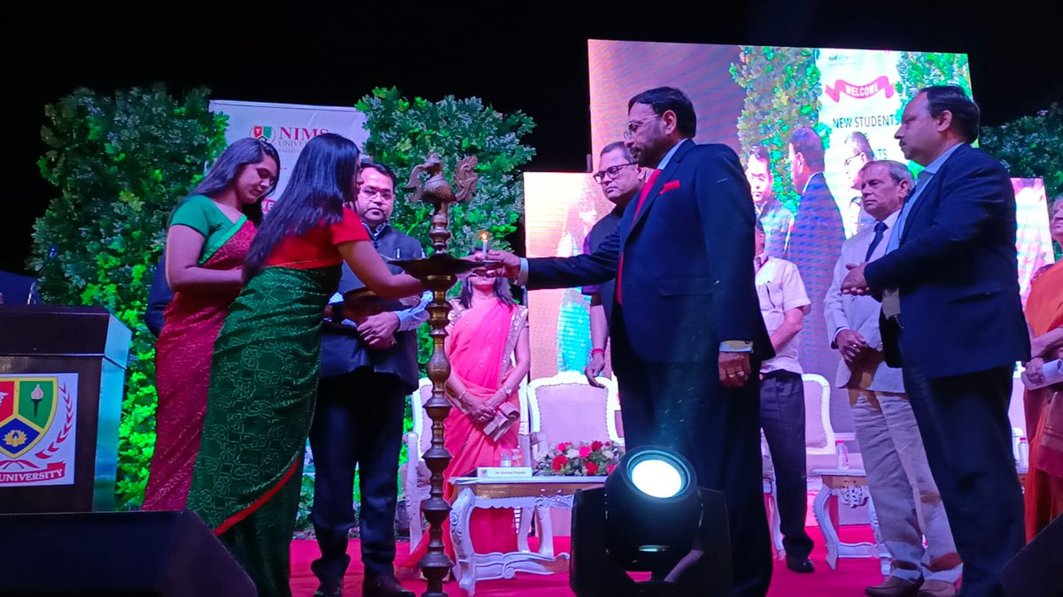 nimschairman_'s tweet photo. The #orientation_program of #MBBS and #BDS for UG & PG students was started with the lighting lamp and I joined this moment with Dr. Sundeep Mishra, the vice-chancellor, and other dignitaries.
#BDS #mbbs #mbbsstudent #NIMSChairman #NIMS #ChairmanNIMS #NIMSHospital https://t.co/qpJC384naj