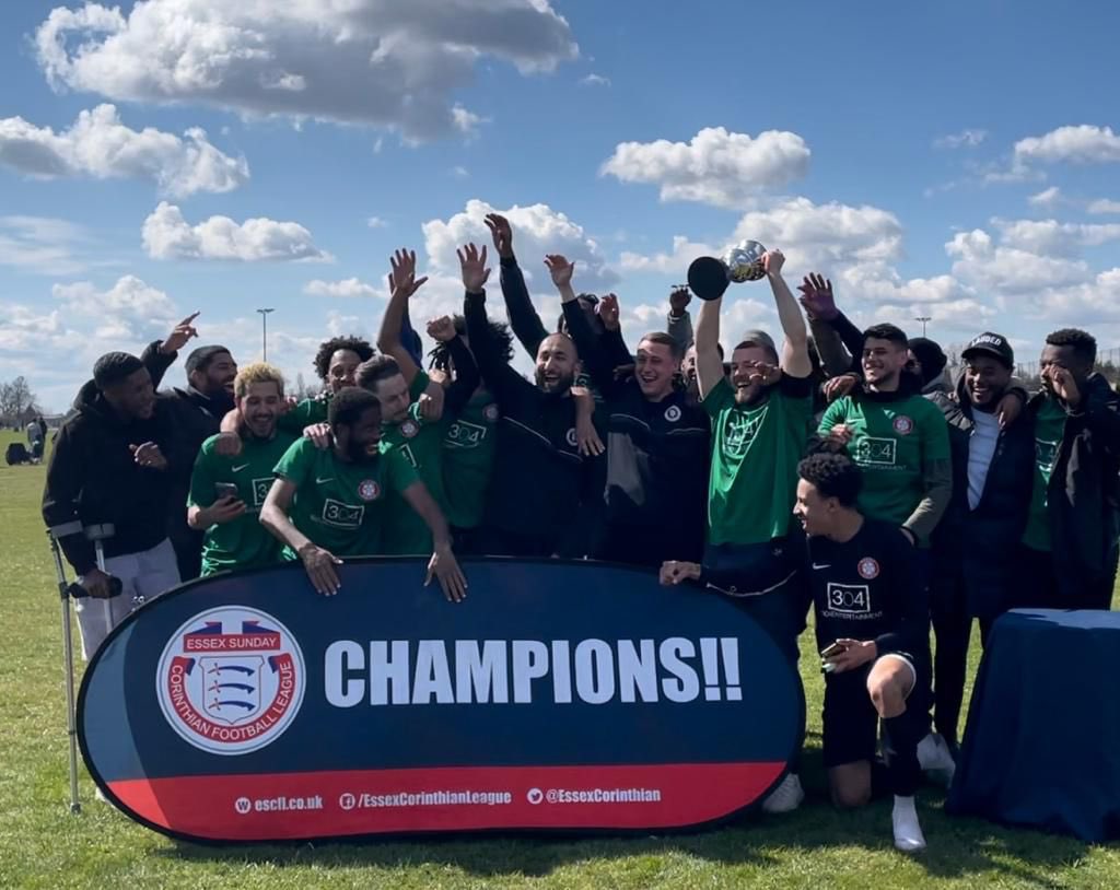 brookathleticfc's tweet photo. Presented our league trophy today 

@EssexCorinthian Premier Division Champions 2021/22 🏆 https://t.co/TKZZ7QYCGW