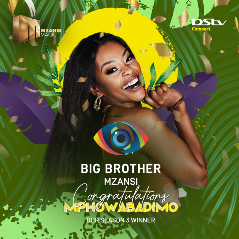 BBMzansi's tweet photo. We have a #BBMzansi WINNER! That's a cool R2 million going to Mphowabadimo for winning the BEKE LE BEKE season, made possible by @Lotto_Star and @JohnnieWalkerSA!

Catch the highlights from the season on our site: https://t.co/Hlrwrh84nv