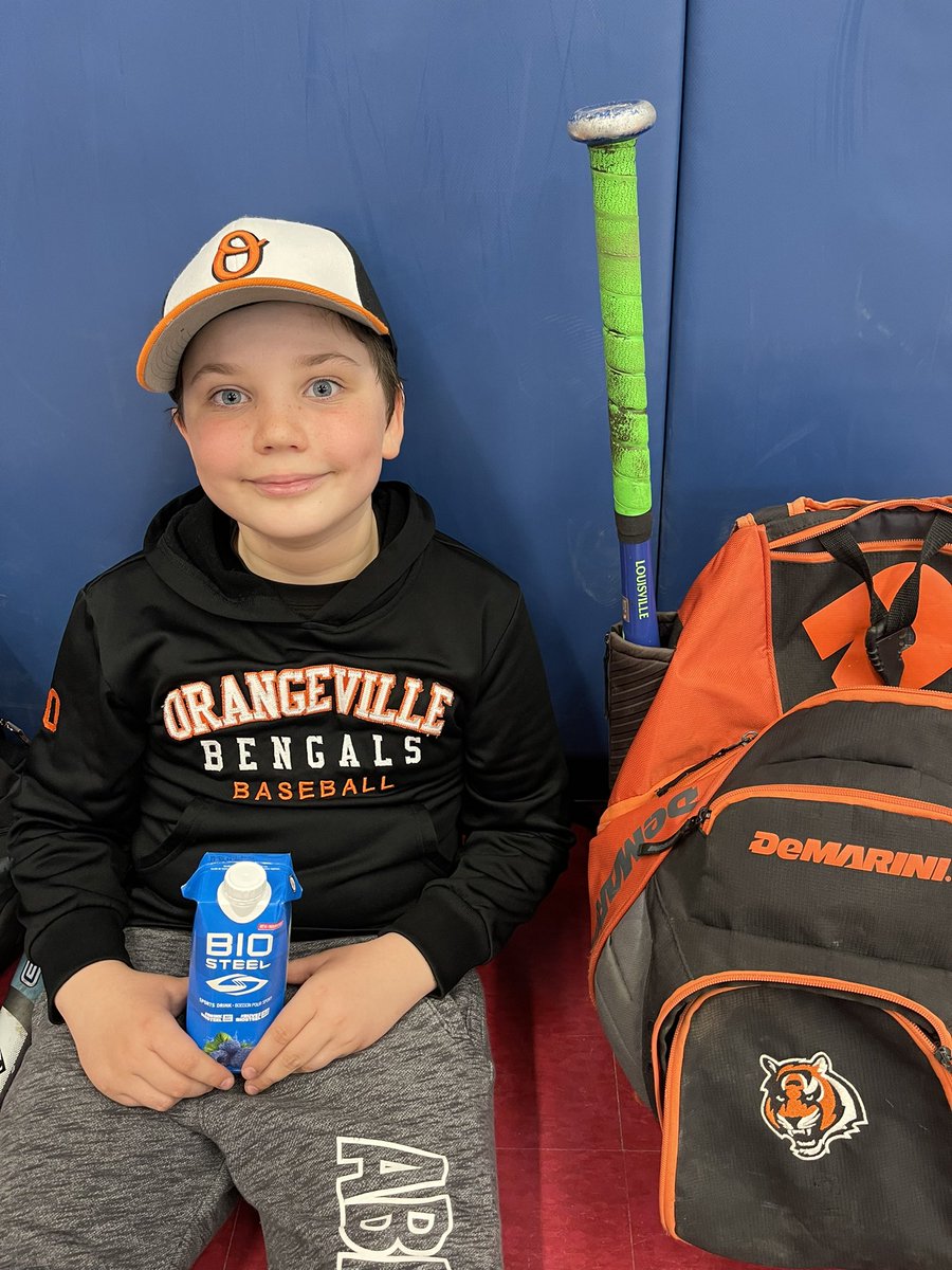 sprouledaddy's tweet photo. Spring training is in session. Getting rehydrated after a great practice. Sawyer loves the blue raspberry! @BioSteelSports #drinkthepink #biosteelbaseball https://t.co/9eNGZtFjgs