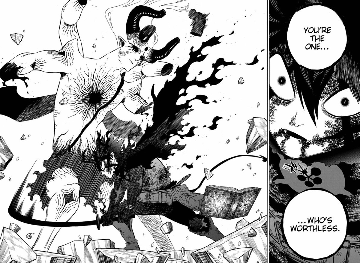 these pages goes so hard!!! but surely Lucifero ain't done yet... really love Asta's facial expressions in every panels of this chapter!
#ブラッククローバー
#BlackClover 