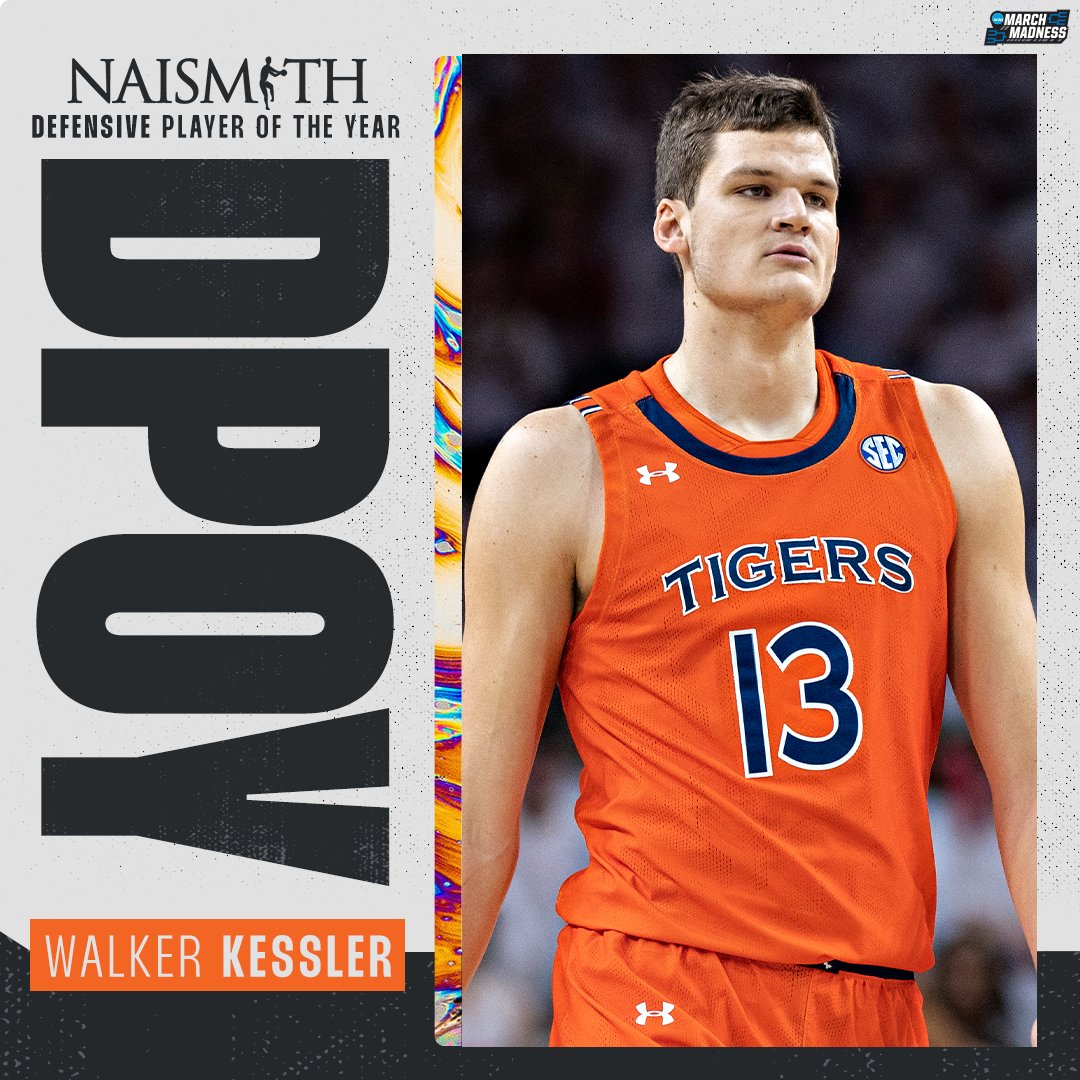 Congrats to Walker Kessler on earning <a href="/NaismithTrophy/">Naismith Awards</a> Defensive Player of the Year! 👏 

The <a href="/AuburnMBB/">Auburn Basketball</a> big man was a force in the paint 💪
