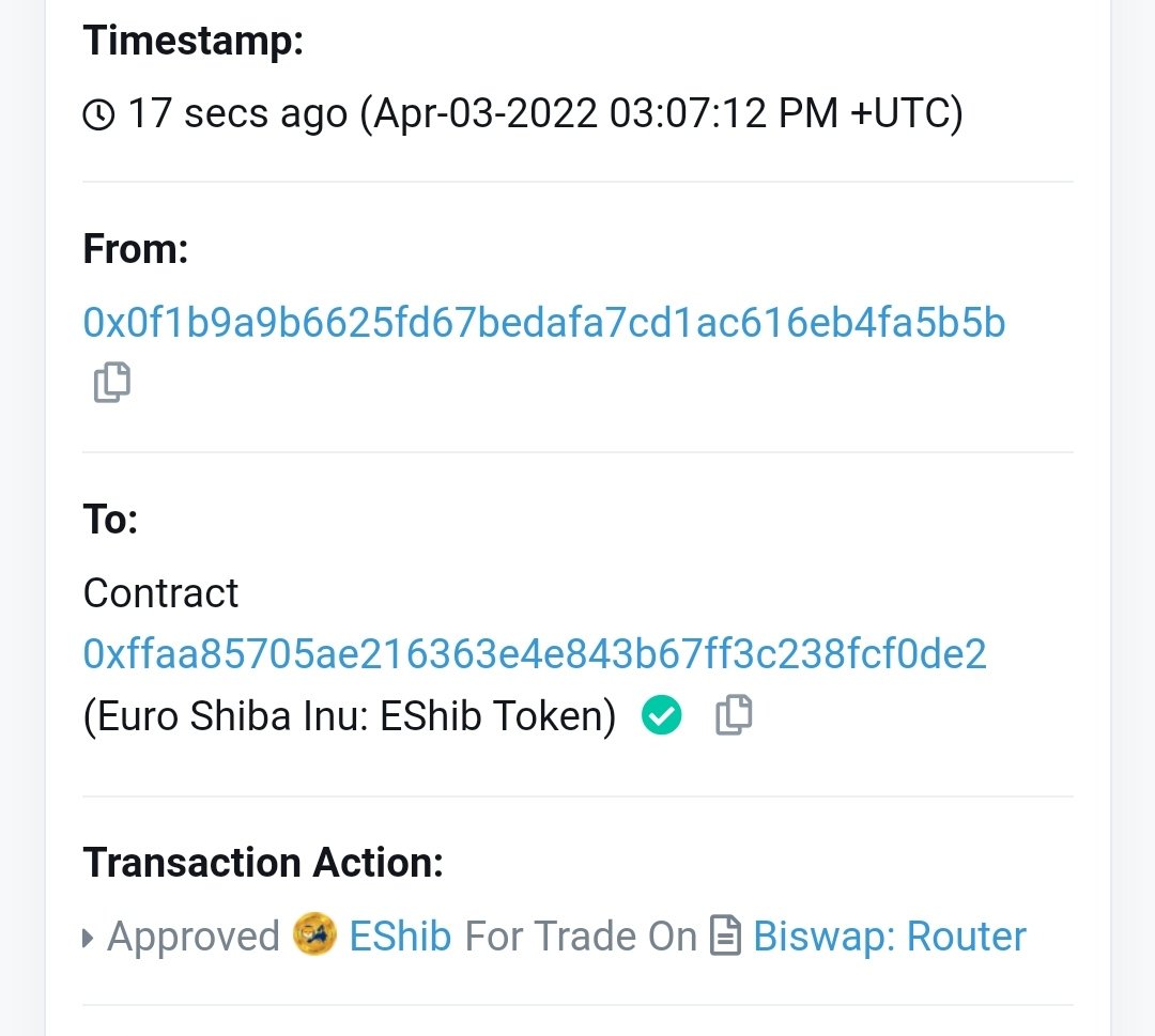 EShib_token's tweet photo. Trading Now Available in #Biswap
@Biswap_Dex #EuroShibaInu #EShib https://t.co/g0ADUysPdk