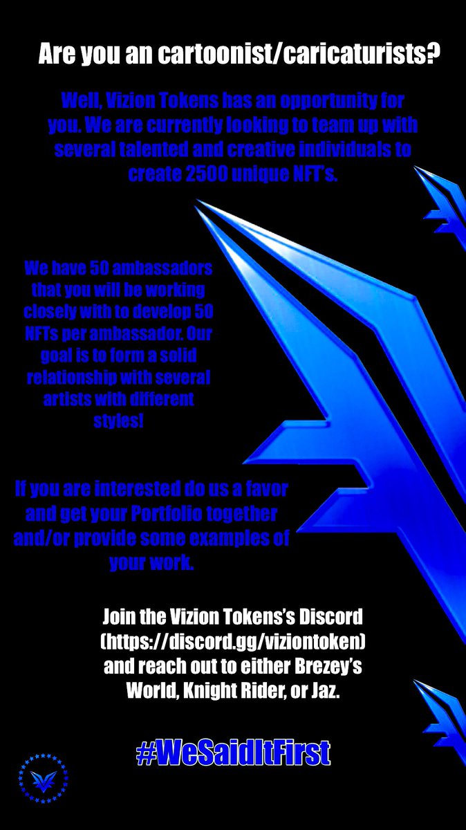 MissOciferGamer's tweet photo. Curious Huh? Follow @vizntoken hop in the discord —> https://t.co/0OzfUWSd8K stay updated. Pre sales start this week! #WeSaidItFirst https://t.co/jDe4wK4OxC