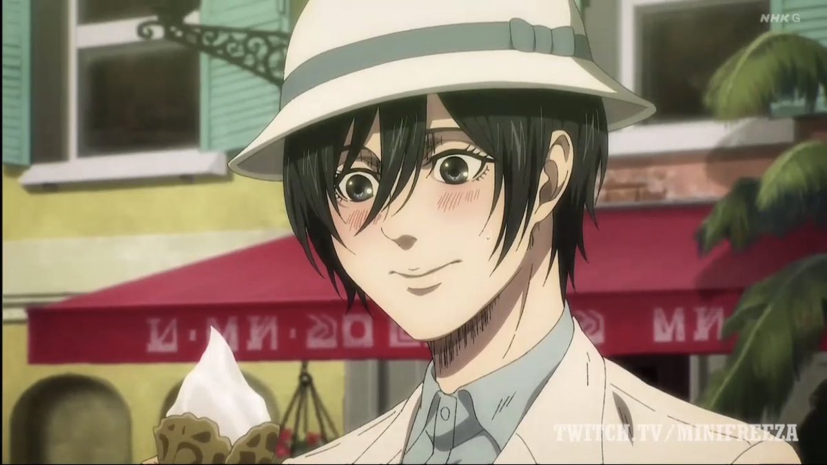 Mikasa Ice Cream Scene is Animated! tweet media