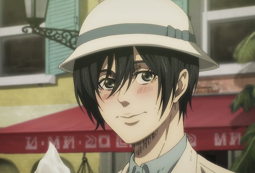 Mikasa Ice Cream Scene is Animated! tweet media