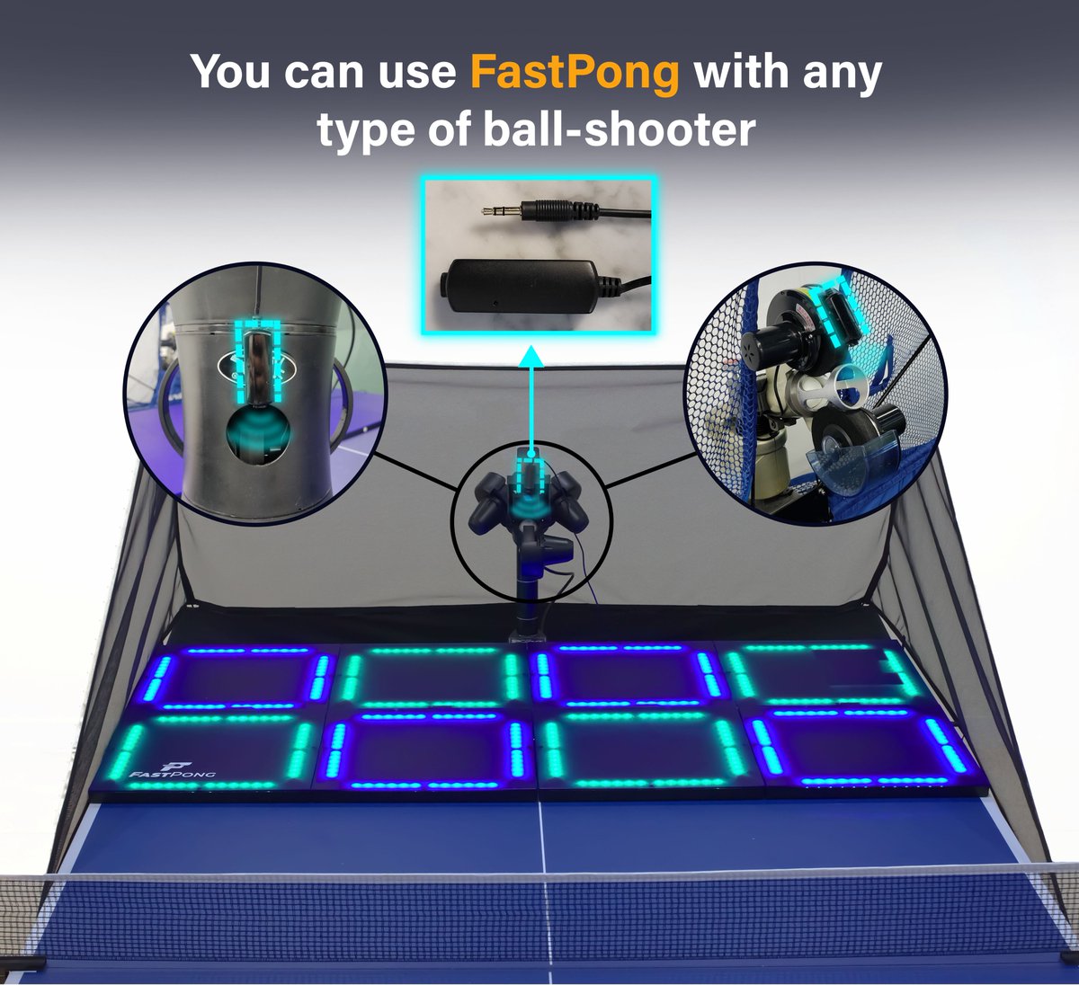 FastPongKR's tweet photo. The FastPong system works with ANY type of ball-shooter. Simply attach the included ball sensor and begin your training.

#fastpong #sport #sporttech #tabletennisclub #tabletennistech #tabletennniscoach #pingpong #tabletennisplayer #tabletennis #tabletennistraining #wtt https://t.co/nRMdLmRL8s