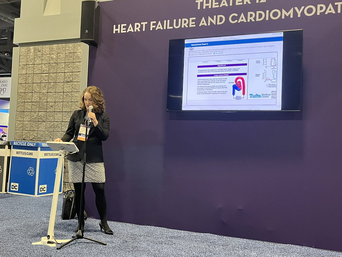 lizabiotech's tweet photo. Awesome study and great presentation by Kay #KayEverette at #ACC22 on effect of combined MCS and outcome in Preclinical model of AMI. https://t.co/lVgShSUylU