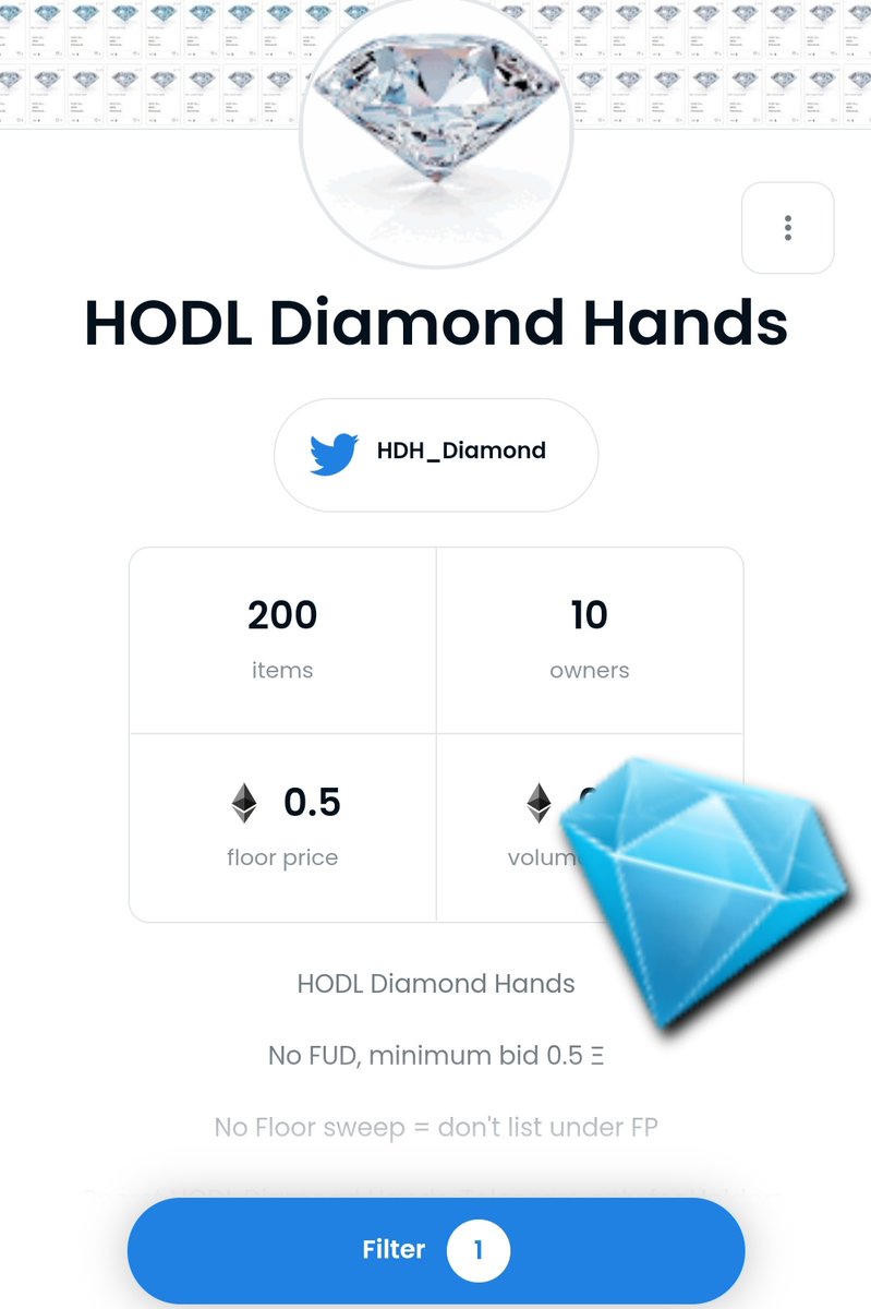 HDH_Diamond's tweet photo. Today, 50% cashback for the 5 next buyers
HODL Diamond Hands
200 items only
only 192 still available!
Actual #Holders : #SteveAoki #Banksy #LoganPaul #MetaMunch #FazeBanks #John and others

 https://t.co/L586OtyWGX

#NFT #SelectCollection #nonfungible
#nftcollector #NFTinvestors https://t.co/TUtFOKKAp4