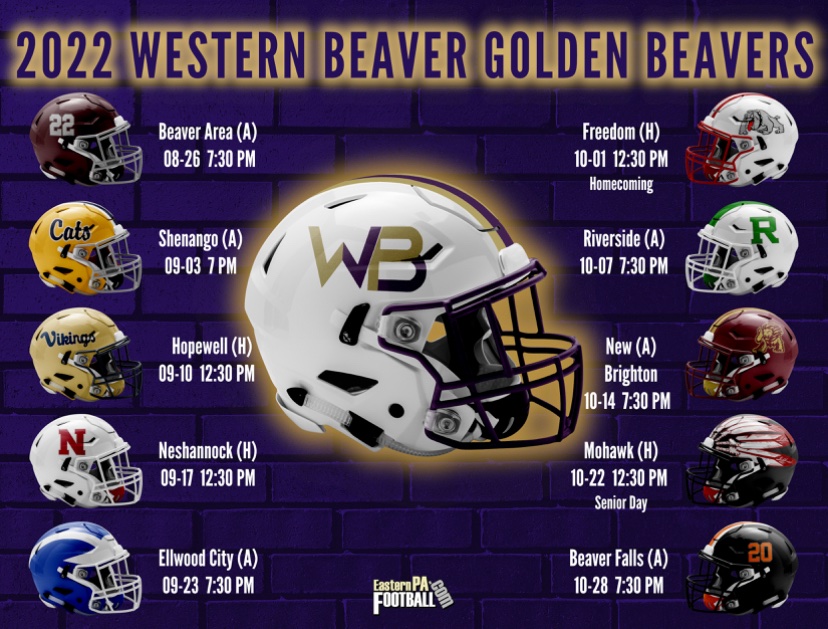WesternBeaverFB's tweet photo. 2022 Schedule. We can’t wait !
#WBpride https://t.co/RKIJezdZ9m