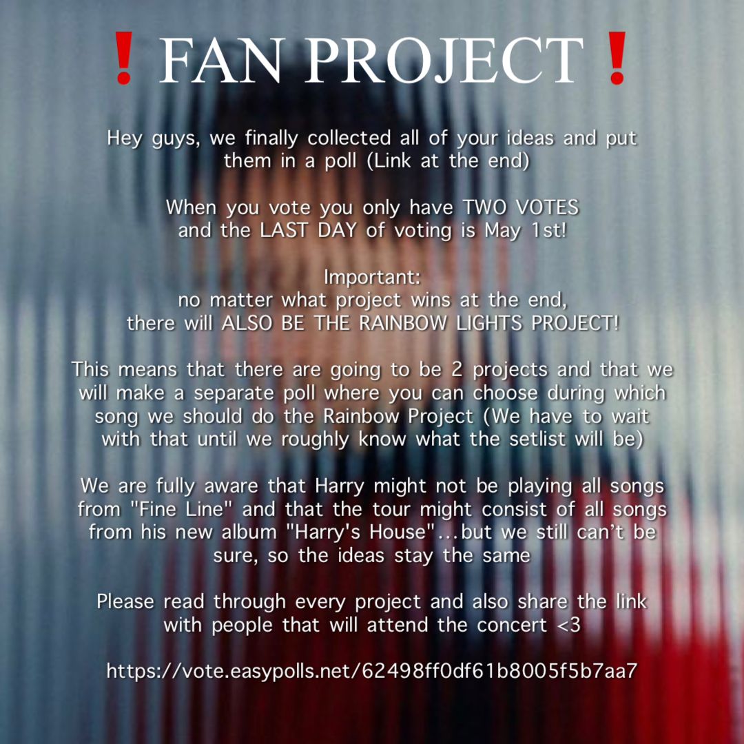 HSLOTHamburg's tweet photo. Voting for the fan project for Harry's Hamburg concert starts NOW!

https://t.co/oY1l76aJxb

#HSLOTHamburg #HarryStylesLoveOnTour https://t.co/h3RL6KlqOE