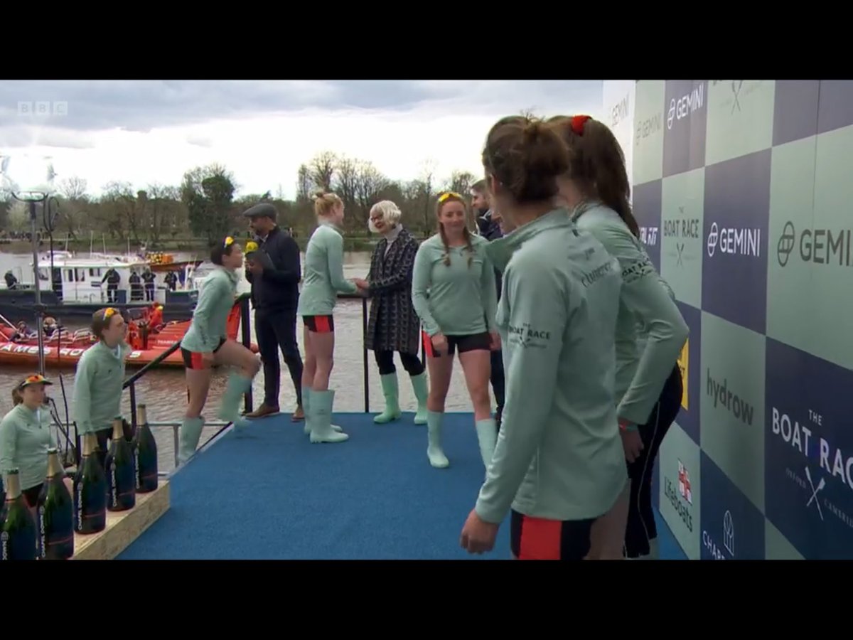 ActuaryLass's tweet photo. Great to see on TV the @actuarynews Fellow and former President @_fiona_morrison in the presentation party at the #BoatRace2022! A couple of great races to watch from afar and well done to all the crews! https://t.co/rHqSXzTJep