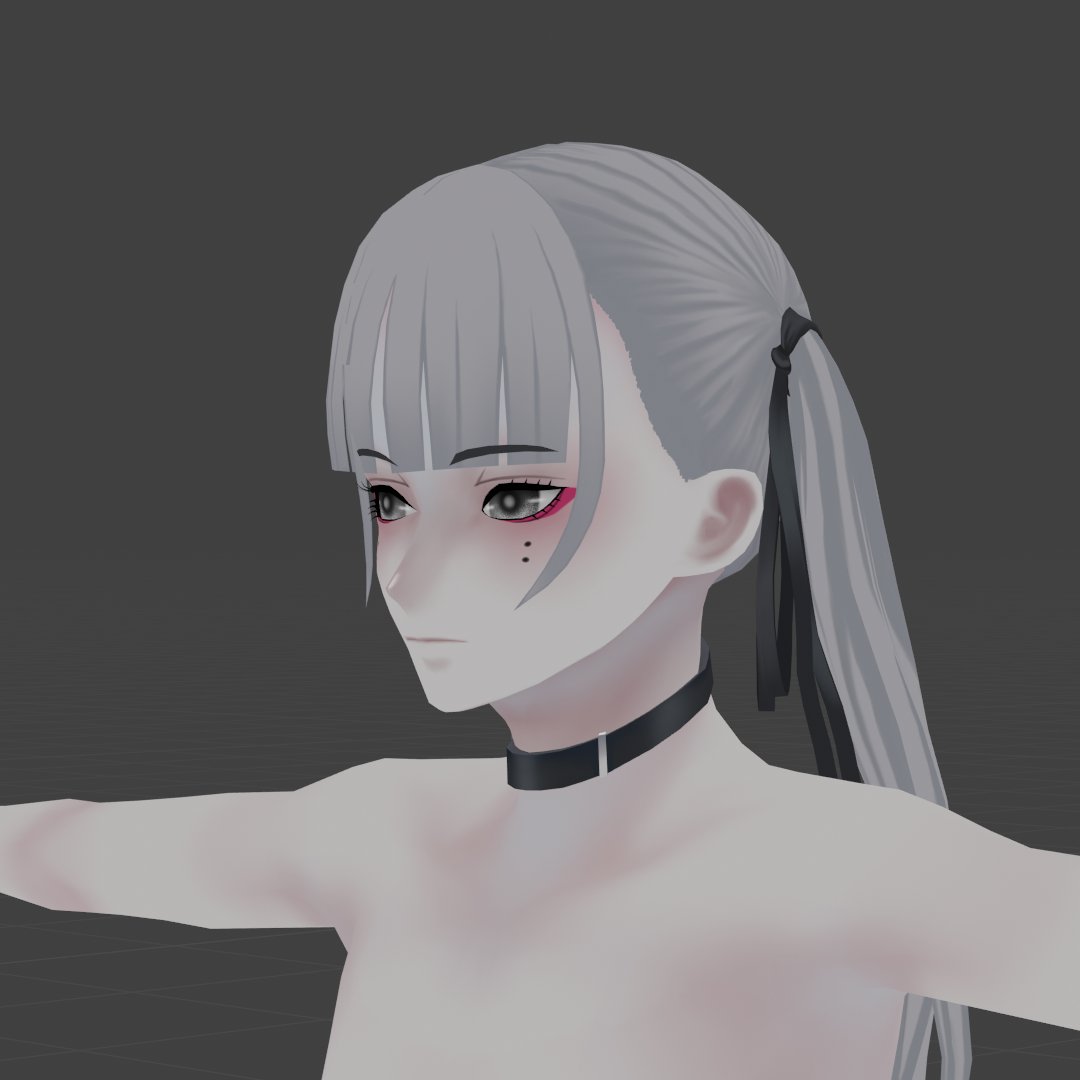 イラストの顔の変更に伴いモデルの顔も変更した。

#3D #b3d 
