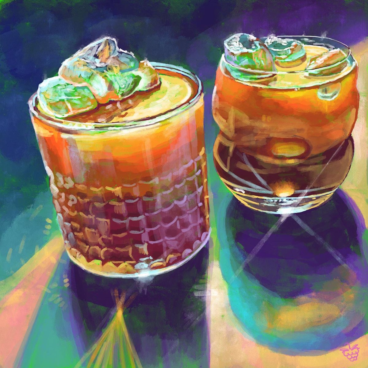 Ice coffees #painting #digitalart