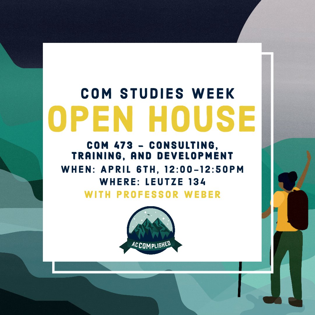 UNCWCOM's tweet photo. Are you interested in consulting, training, and development? Join Professor Weber and his students as he hosts a teaching parable concert, where winner takes all!
Registration and Zoom links are available at https://t.co/eF9OmrHWHZ! #accomplished #csw2022 #comstudies #openhouse https://t.co/cg6csrz3ho