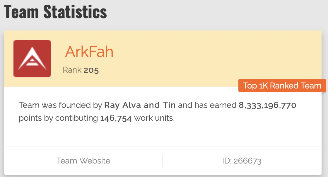 arktoshidotcom's tweet photo. ArkFah 90th &amp; 91st payouts have been sent! 🔥

Dig for cures, get rewarded with $ARK 💖
Help scientists studying Covid, Alzheimer's, Huntington's, Parkinson's, many cancers, and more!

👉Get started: https://t.co/ZdjeuMfzSJ

#foldingathome #ArkEcosystem
@coinkit_ com 0.1 85 ARK https://t.co/iXHnaMAgOB