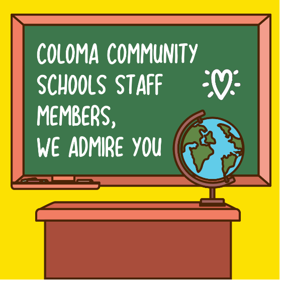 SchoolsColoma's tweet photo. The Coloma community admires the devoted staff members who motivate students to be the best every single day. Your hard work never goes unnoticed, and your inspiration never fades. #LearnByHeart https://t.co/6ee7hOBN1y