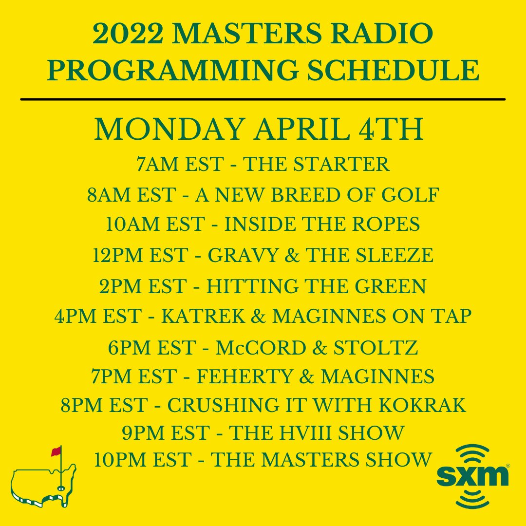 Masters Radio on SiriusXM (SiriusXMPGATOUR) / Twitter