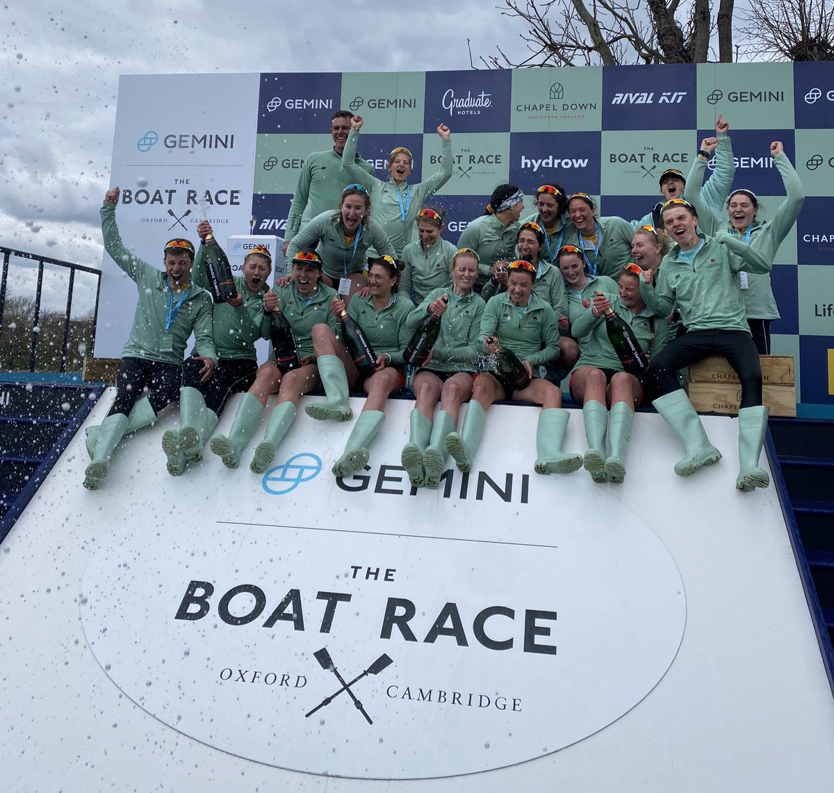 Huge congratulations to the Women’s Blue Boat for their 5th consecutive win, and Blondie for their 6th consecutive win! 🍾 🏆 <a href="/theboatrace/">The CHANEL J12 Boat Race</a>