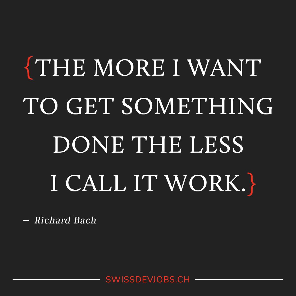 DevITjobs's tweet photo. “The more I want to get something done the less I call it work.”

― Richard Bach

#Quote #Quotes #Technology #Softwareengineerig #Inspiration #Job #Work #Career https://t.co/vcbkOMjAuN