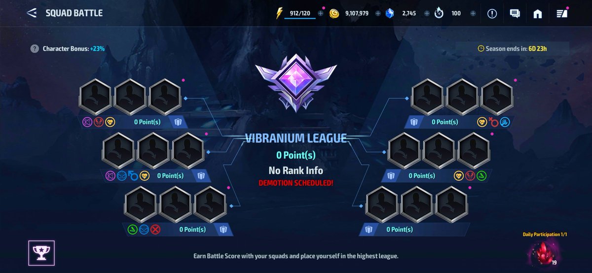 Finally made my way up all the way to vibranium league then realizing that I dont have a single T3 (except for the blast female) to even stay in the league 🤣🤣🤣🤣 <a href="/Cynicalexx/">Cynicalex</a>