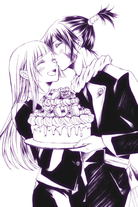【※むたみわ/メカ三輪】
再掲ですみません😭 三輪ちゃん誕生日おめでとう!幸せになって下さい。

「三輪、誕生日おめでとう。」

#三輪霞誕生祭2022
#三輪霞誕生祭 