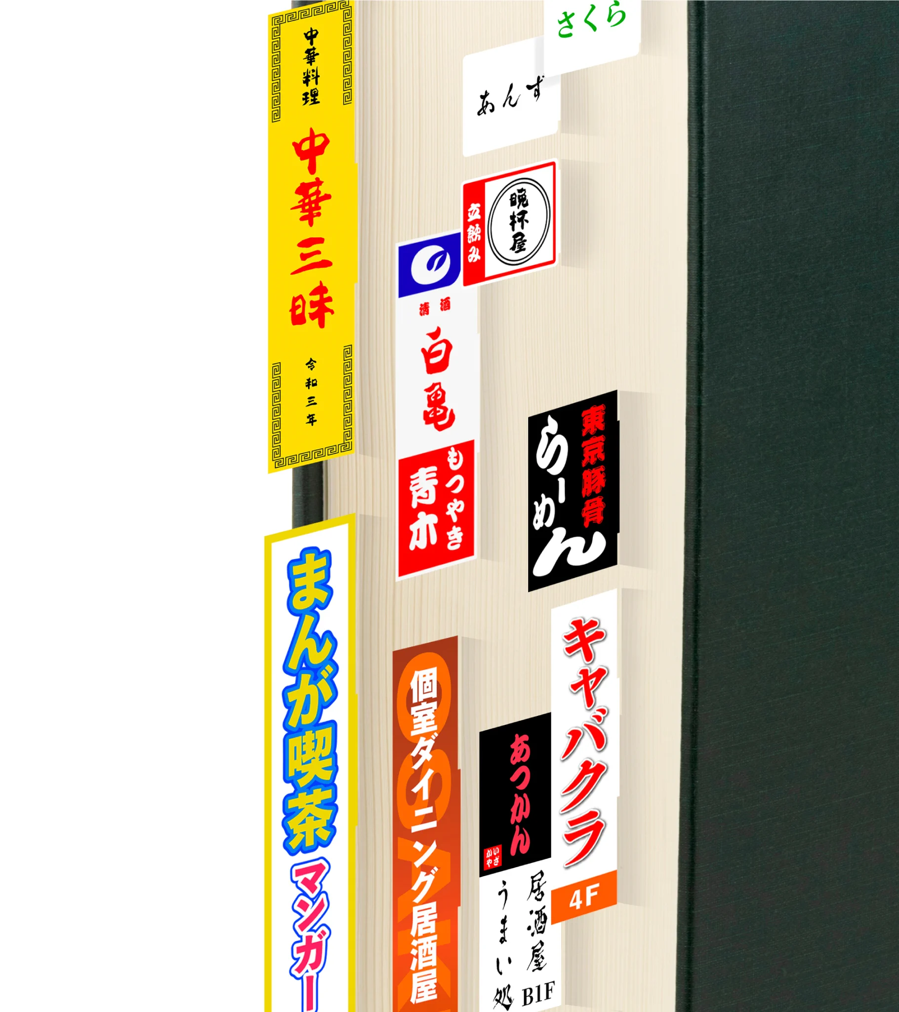 【話題】貼れば貼るほど繁華街になる付箋で嫌いな勉強も好きになる