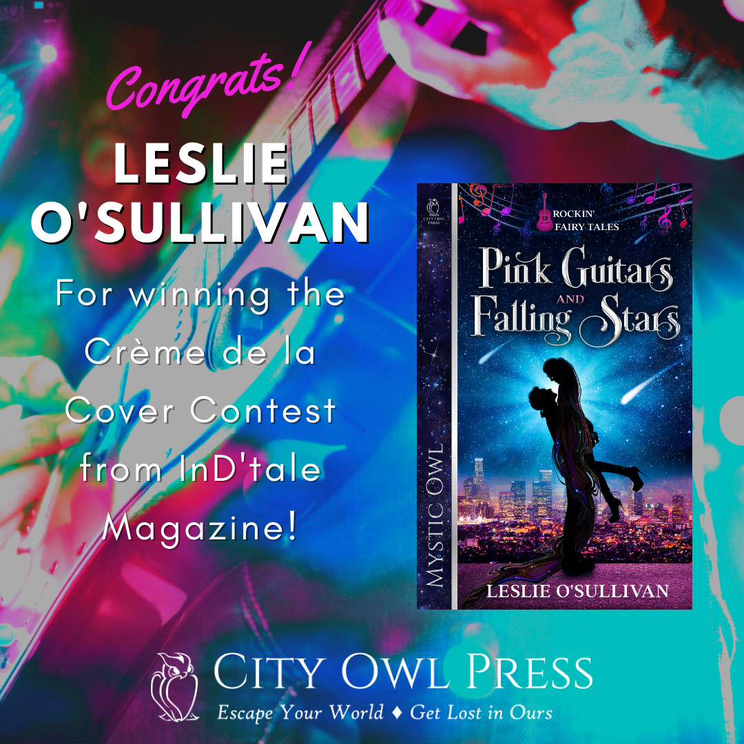 CityOwlPress's tweet photo. We are pleased to announce that Leslie O'Sullivan's cover for PINK GUITARS AND FALLING STARS has won the Creme de la Cover Contest from InD'tale Magazine! https://t.co/WWboY1WlWs #cremedelacover #indtale #paranormalromance #pinkguitarsandfallingstars #cityowlpress https://t.co/kT65867NXo