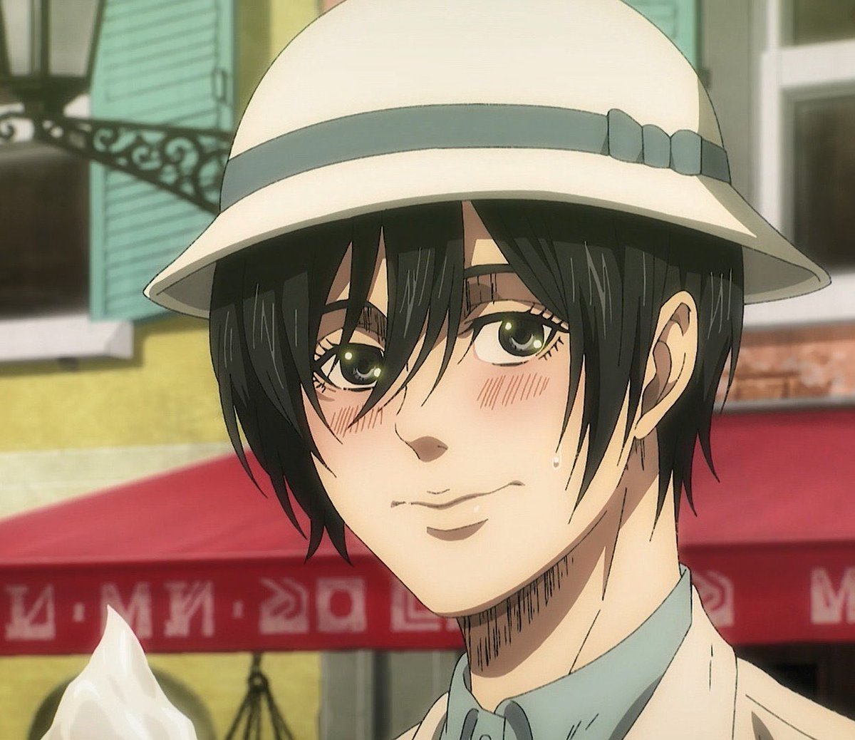 mikasagallery's tweet photo. Seeing Mikasa smiling and having fun makes me so happy. I wish that we could have seen more of her looking like that. https://t.co/FjH210KTd4