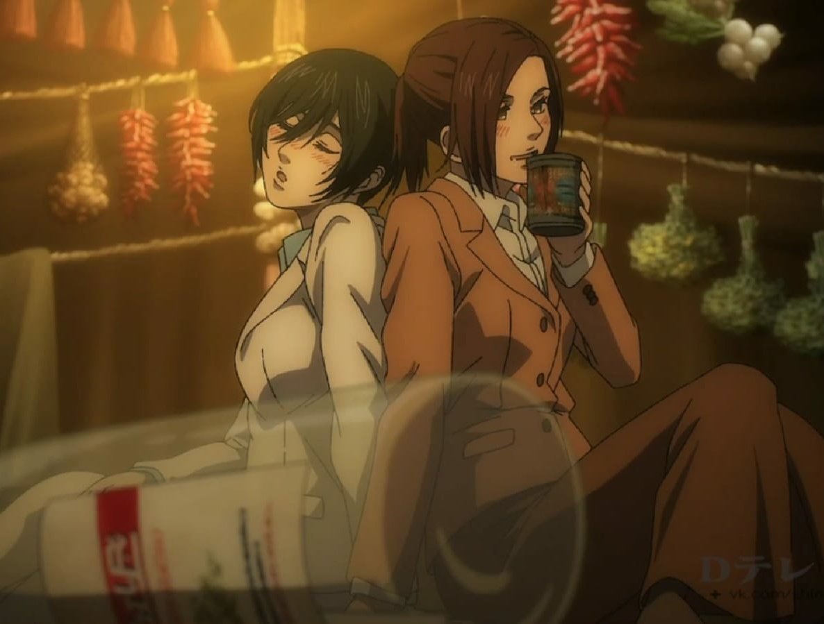 mikasagallery's tweet photo. Seeing Mikasa smiling and having fun makes me so happy. I wish that we could have seen more of her looking like that. https://t.co/FjH210KTd4