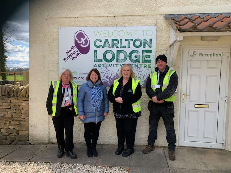 This weekend a #CommunityPayback team was visited by <a href="/northyorkspfcc/">Office for Policing, Fire, Crime & Commissioning</a> Zoe Metcalfe to see the great work people on probation are doing at Carlton Lodge, Thirsk.  The team maintain the grounds so young people can enjoy residential outdoor adventure activities.