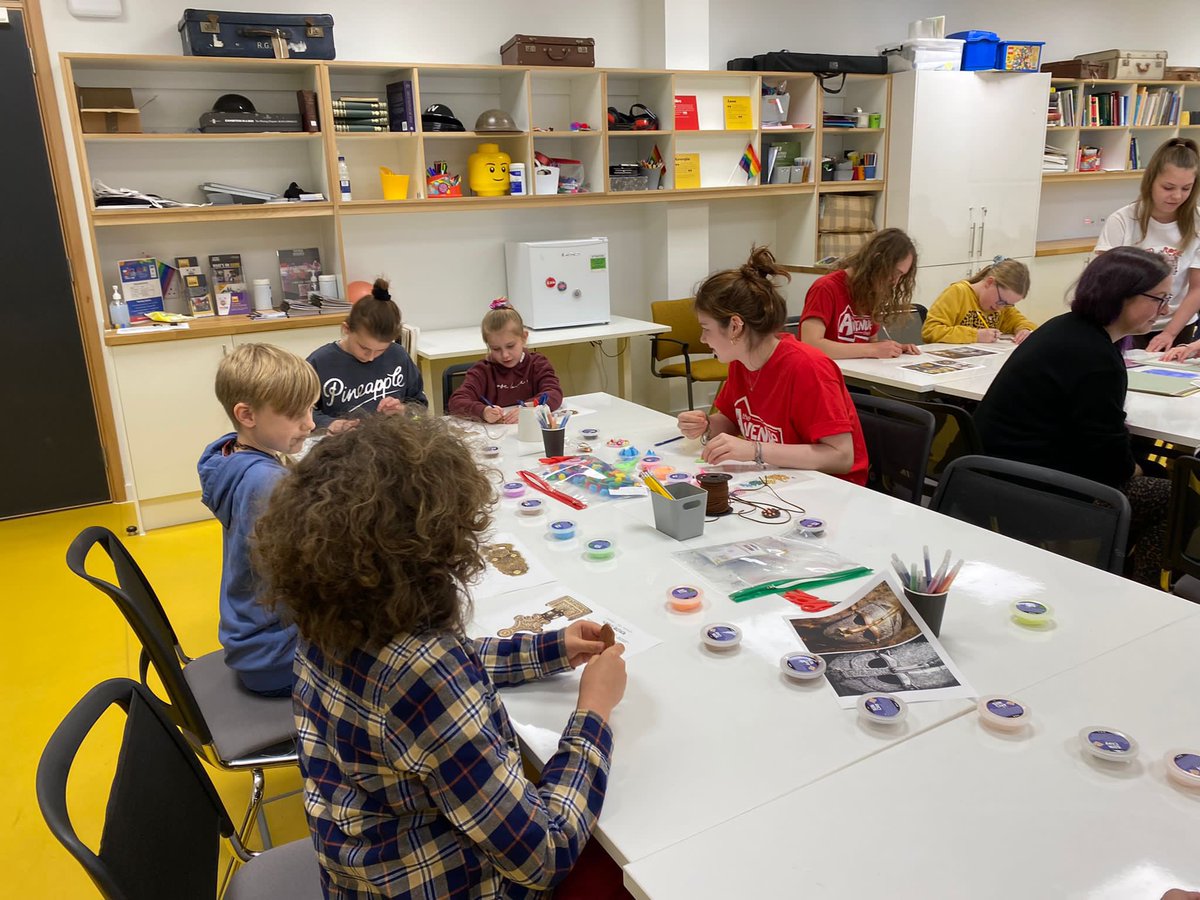 red_rose_chain's tweet photo. We had a great day yesterday at our Workshop at The Hold @SuffolkArchives . We dug up the story of #BasilBrown and the finds from #SuttonHoo and created our own #AngloSaxon treasure! @HeritageFundUK @ace_southeast @ace_national #history #community #theatre #ipswich #suffolk https://t.co/AvOHEvjsLw