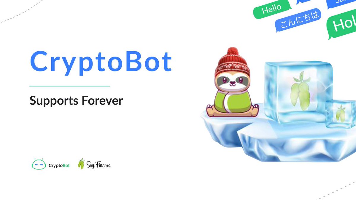 AbsoluteWallet's tweet image. Soy Finance #ColdStaking Support 🥶

Tired of checking your #staking daily?
Scared of missing a withdrawal day?

CryptoBot is here to HELP!

Check out our guide to the newest #CryptoBot feature:
➡️ cryptobot.page/help/2022/4/2/…

$SOY #SoyFinance