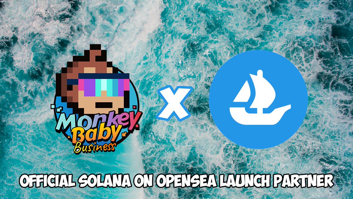 MonkeyBabyBiz's tweet image. We love the Solana ecosystem. Our entire mission has been to create value for the ecosystem and there’s no way we weren’t going to be a part of the Solana launch on @opensea! Get ready to sail, babies! 🐵🍼⛵️