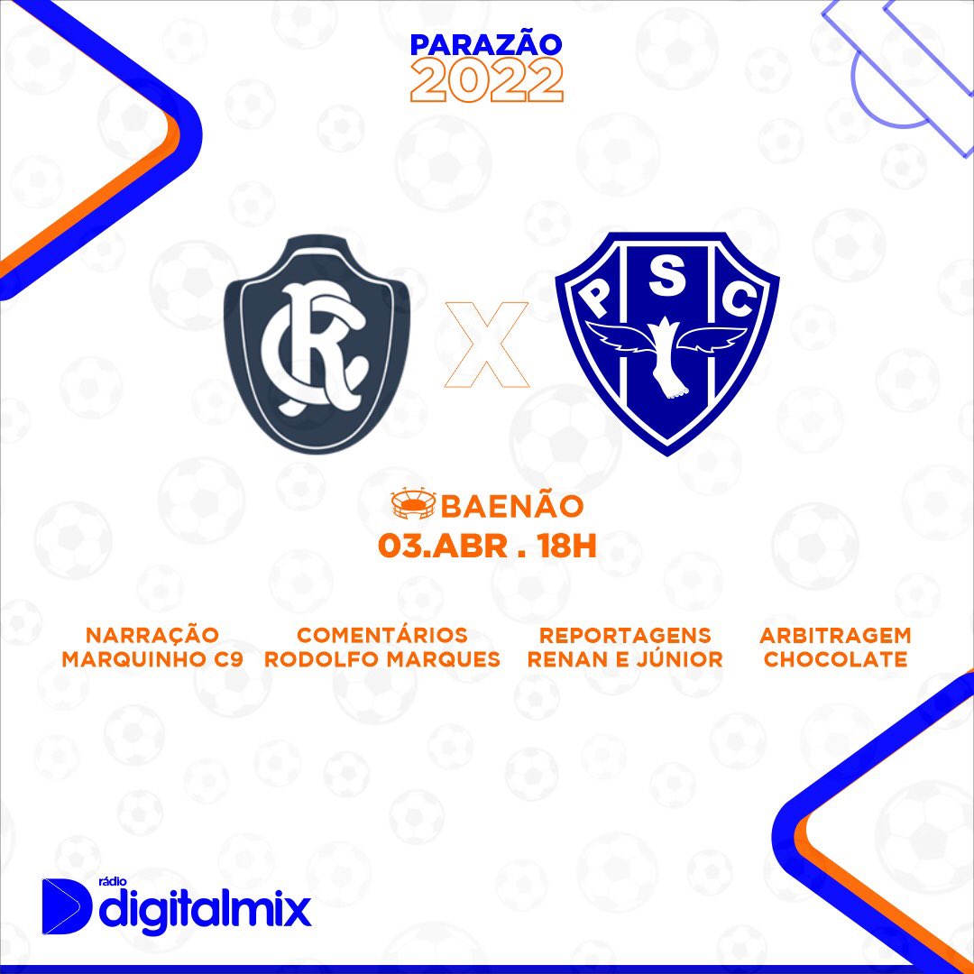 rodolfosmarques's tweet photo. Com muito prazer e satisfação, e com os desafios renovados, estaremos nessa transmissão. 

#digitalmix 
@rafaeltrindade7
#rexpa 
#parazão2022 https://t.co/9Bwg1QlLvQ