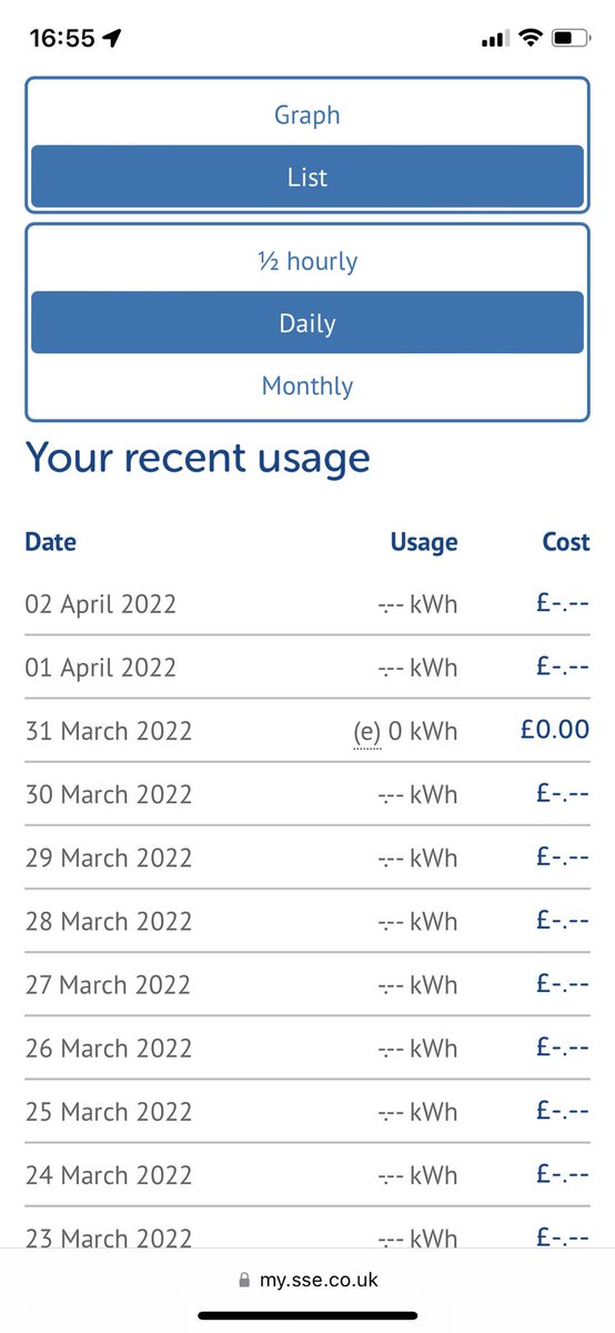 smdavies1983's tweet photo. @YourSSE Why can’t I manage my account using your app? Also, I gave you a reading on 25/03 and 31/03 and neither have registered on my account - gas usage is showing as zero for the whole of March #NotSoSmartMeter @MartinSLewis @ofgem https://t.co/0BfH8L2Kjx