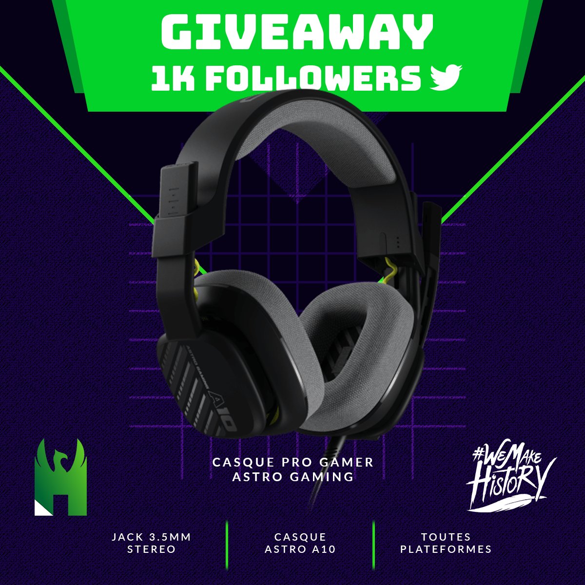 HistoriaSG_'s tweet photo. 🎁 CONCOURS : CASQUE ASTRO A10 🎁

Merci pour les 1k followers sur Twitter ! Pour participer, vous avez juste à suivre ces 2 étapes :

1️⃣ Suivre le compte @HistoriaSG_ ✅
2️⃣ Like + RT cette publication ✅ 

🍀 TIRAGE AU SORT 6 AVRIL 2022 🍀

Bonne chance à tous ! 

#Concours https://t.co/myF7vlUZxW