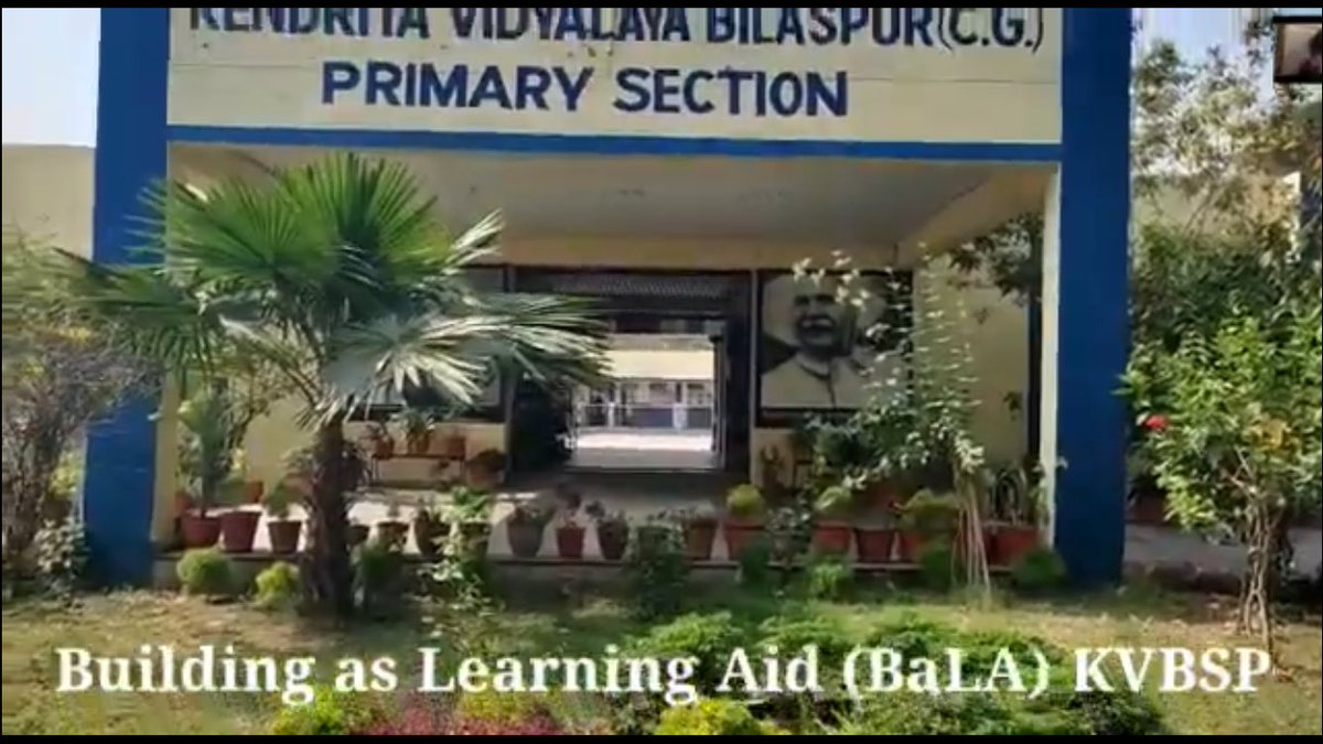 JHA_DHIRENDRA1's tweet photo. New looks -New session. Primary section of KV Bilaspur welcoming all students in BALA : Building as learning aid. Link - https://t.co/v5wCQ62e09 #BuildingAsLearningAid #BALA #NipunBharat @KVS_HQ @RaipurRo @Vinod_Kumar02 https://t.co/dc3jfvR4Tv